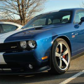 A blue car, from Stanford Cars