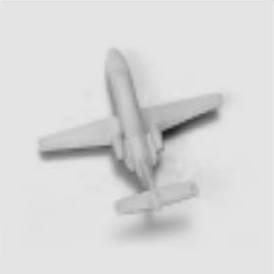 A toy plane at an angle, from SmallNORB