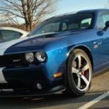 A blue sports car