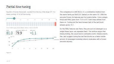 Partial fine-tuning