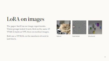 LoRA on images